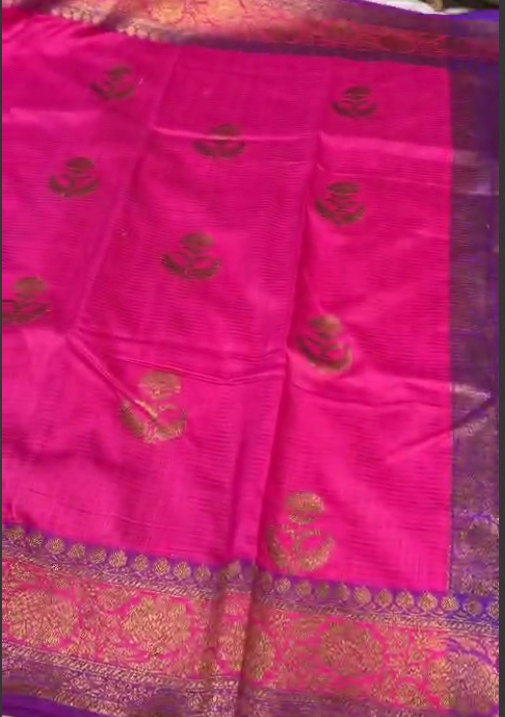 BANARASI HANDLOOM PURE DUPION SILK SAREE WITH ANTIQUE ZARI WORK