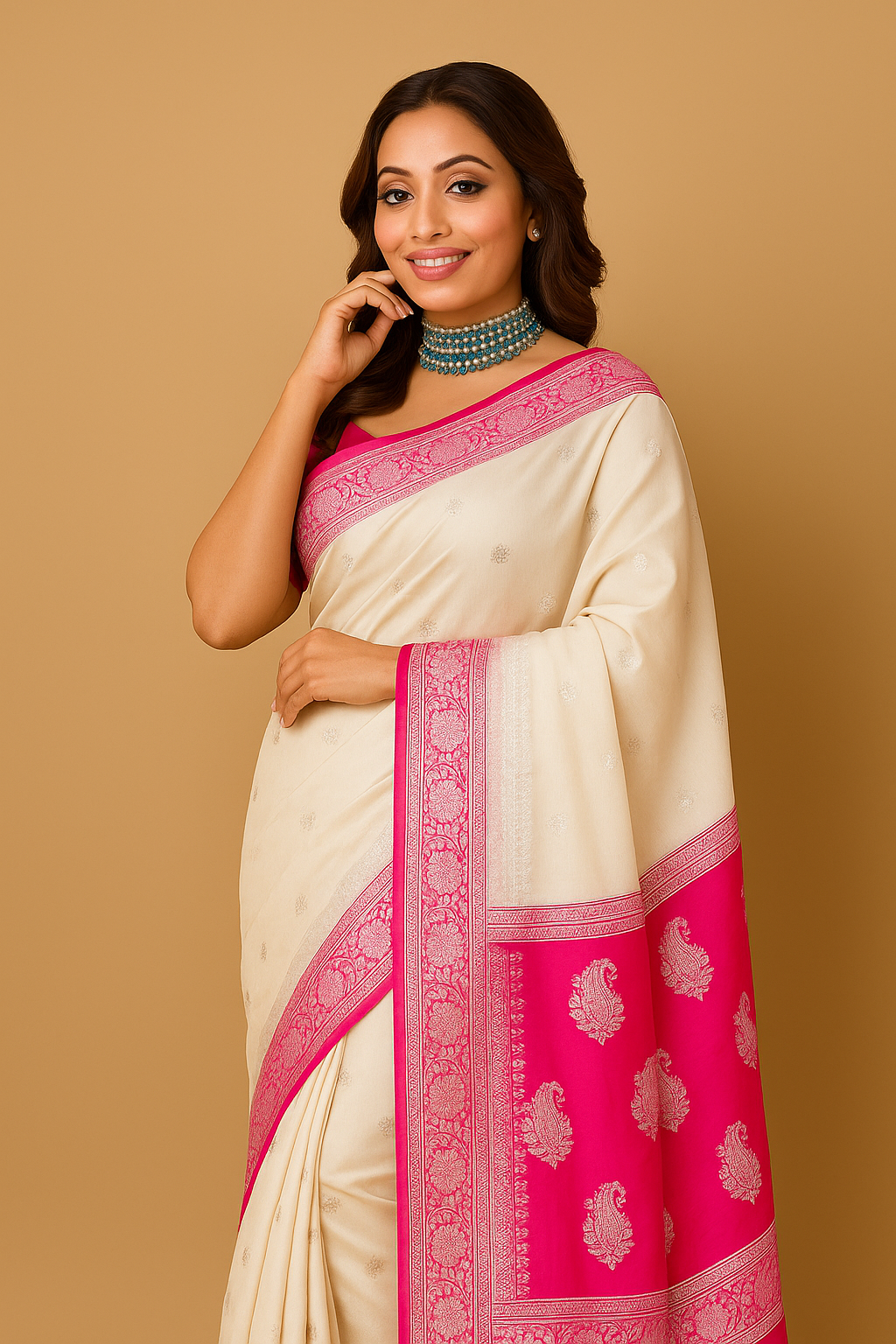BANARASI HANDLOOM PURE KHADDI SHIFFON SAREE MADE BY HANDLOOM