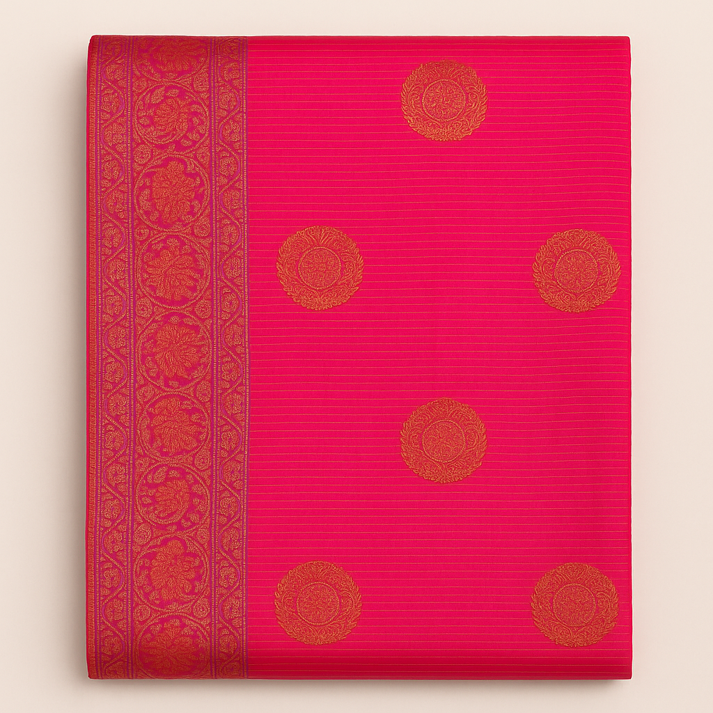 BANARASI HANDLOOM PURE DUPION SILK SAREE WITH ANTIQUE ZARI WORK