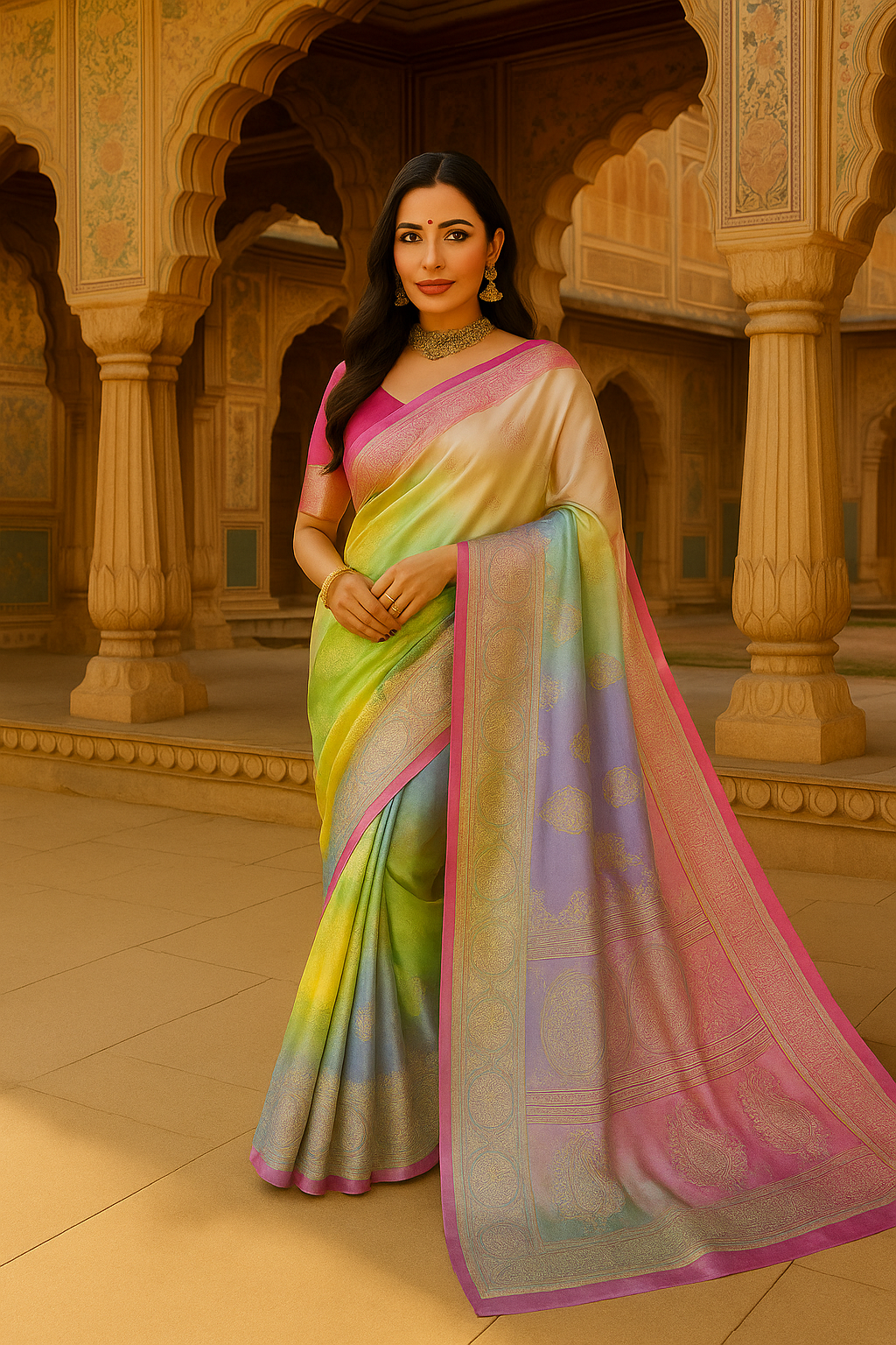 Banarasi Handloom Mashru Silk Saree