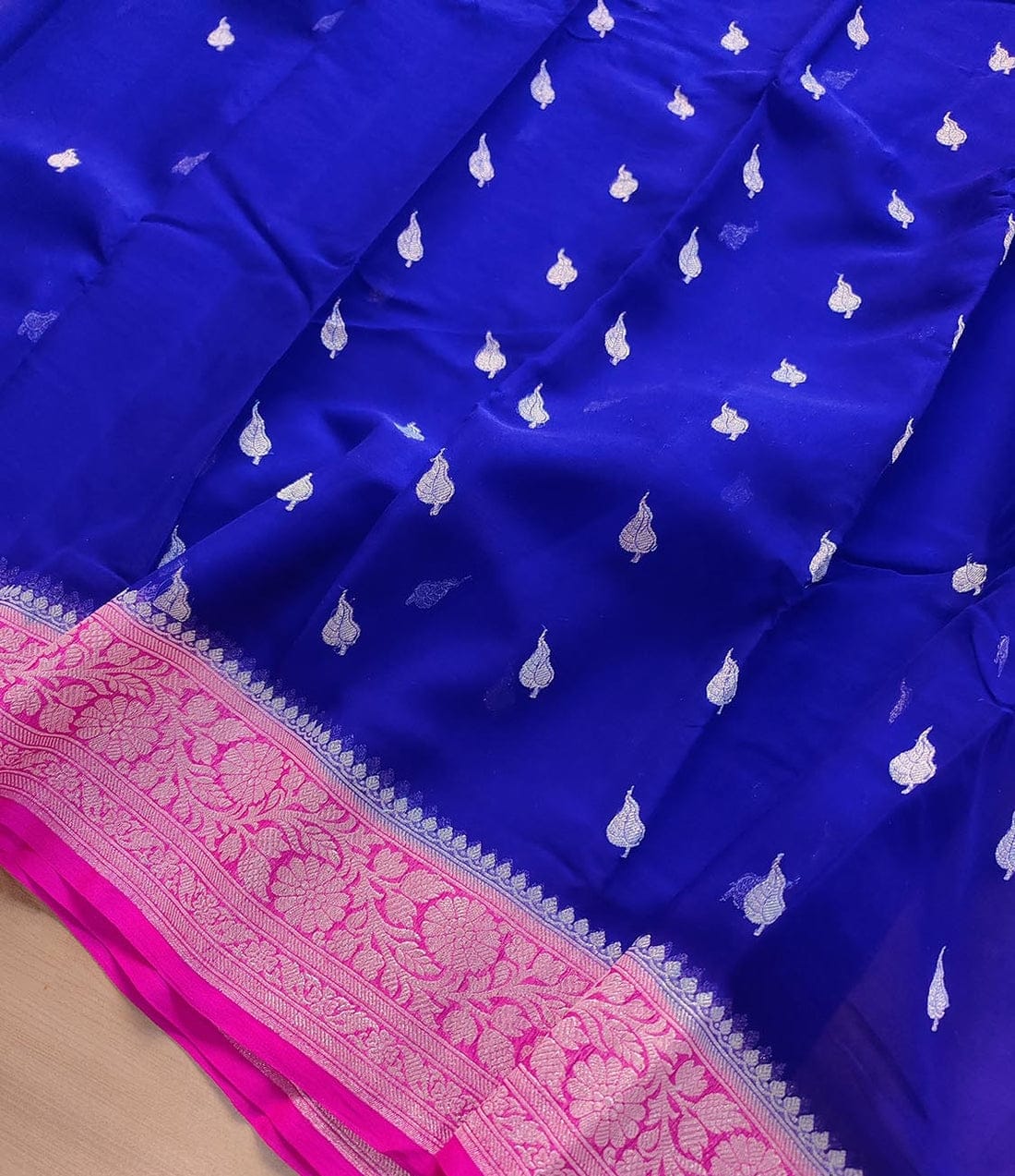 BANARASI HANDLOOM PURE KHADDI SHIFFON SAREE MADE BY HANDLOOM