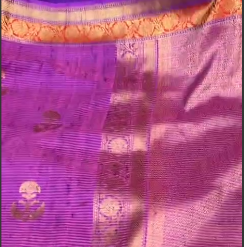 BANARASI HANDLOOM PURE DUPION SILK SAREE WITH ANTIQUE ZARI WORK