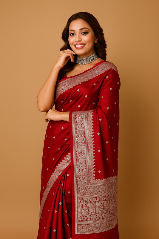 Banarasi Handloom Mashru Silk Saree