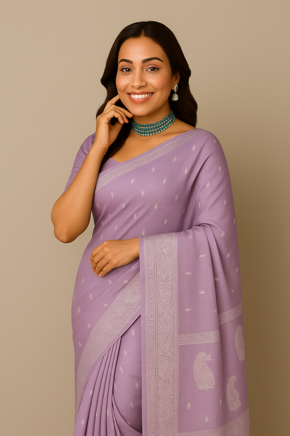 Banarasi Handloom Pure Khaddi Chiffon Saree