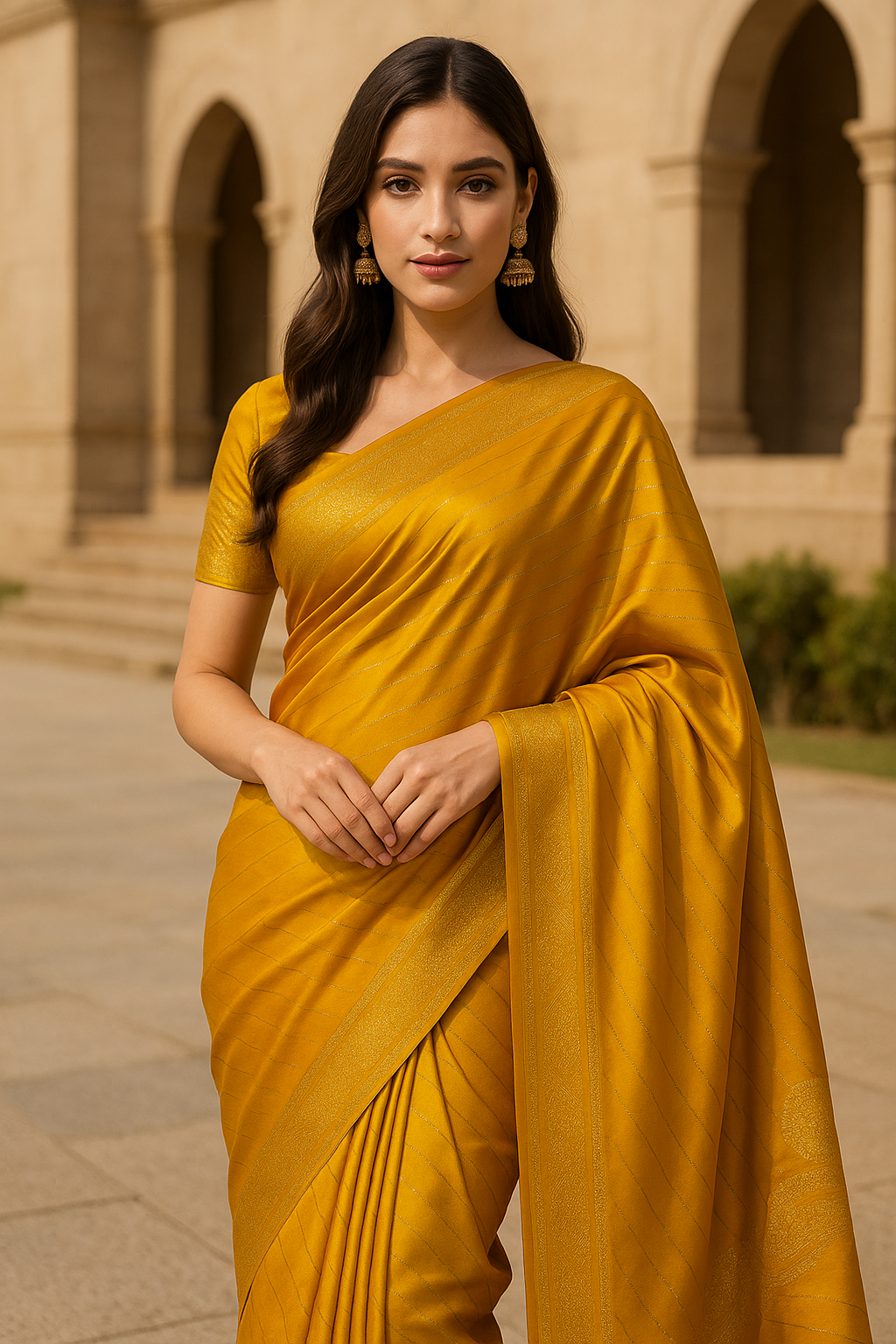 Banarasi Handloom Mashru Silk Saree – Royal Grace in Every Drape