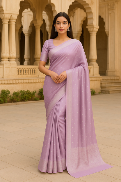 Banarasi Handloom Pure Khaddi Chiffon Saree