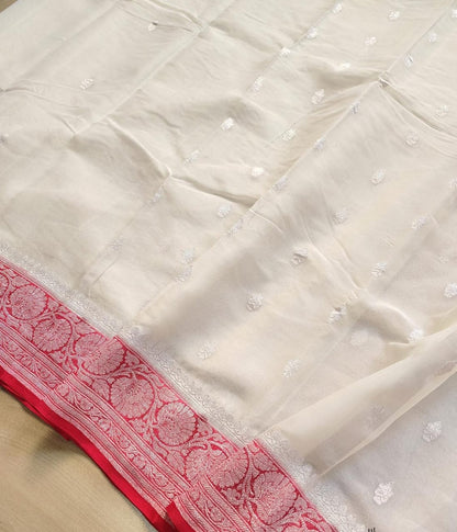 BANARASI HANDLOOM PURE KHADDI SHIFFON SAREE MADE BY HANDLOOM