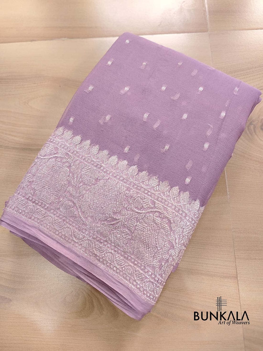 Banarasi Handloom Pure Khaddi Chiffon Saree