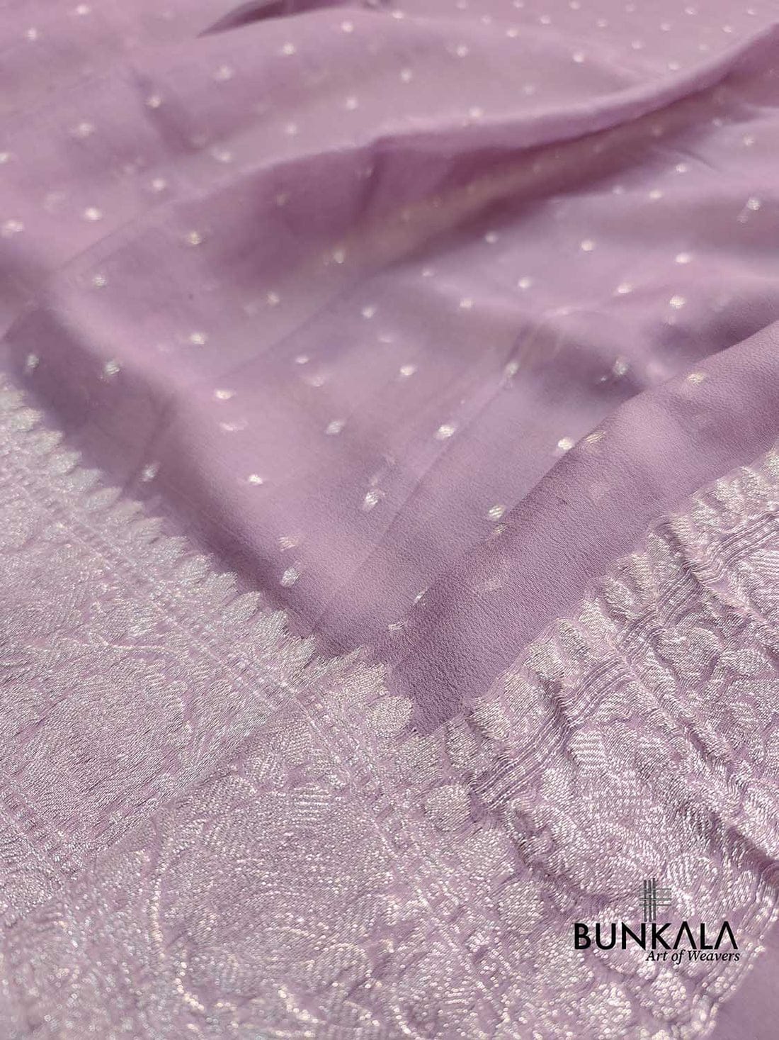 Banarasi Handloom Pure Khaddi Chiffon Saree