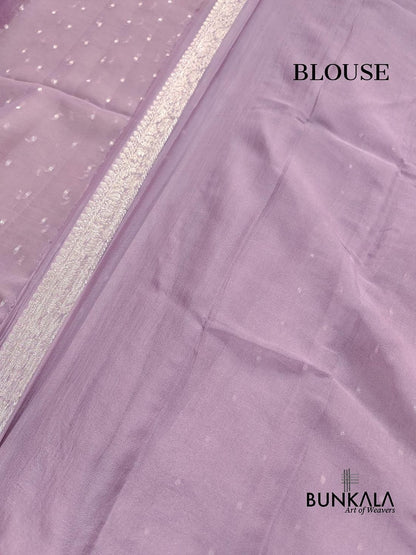 Banarasi Handloom Pure Khaddi Chiffon Saree